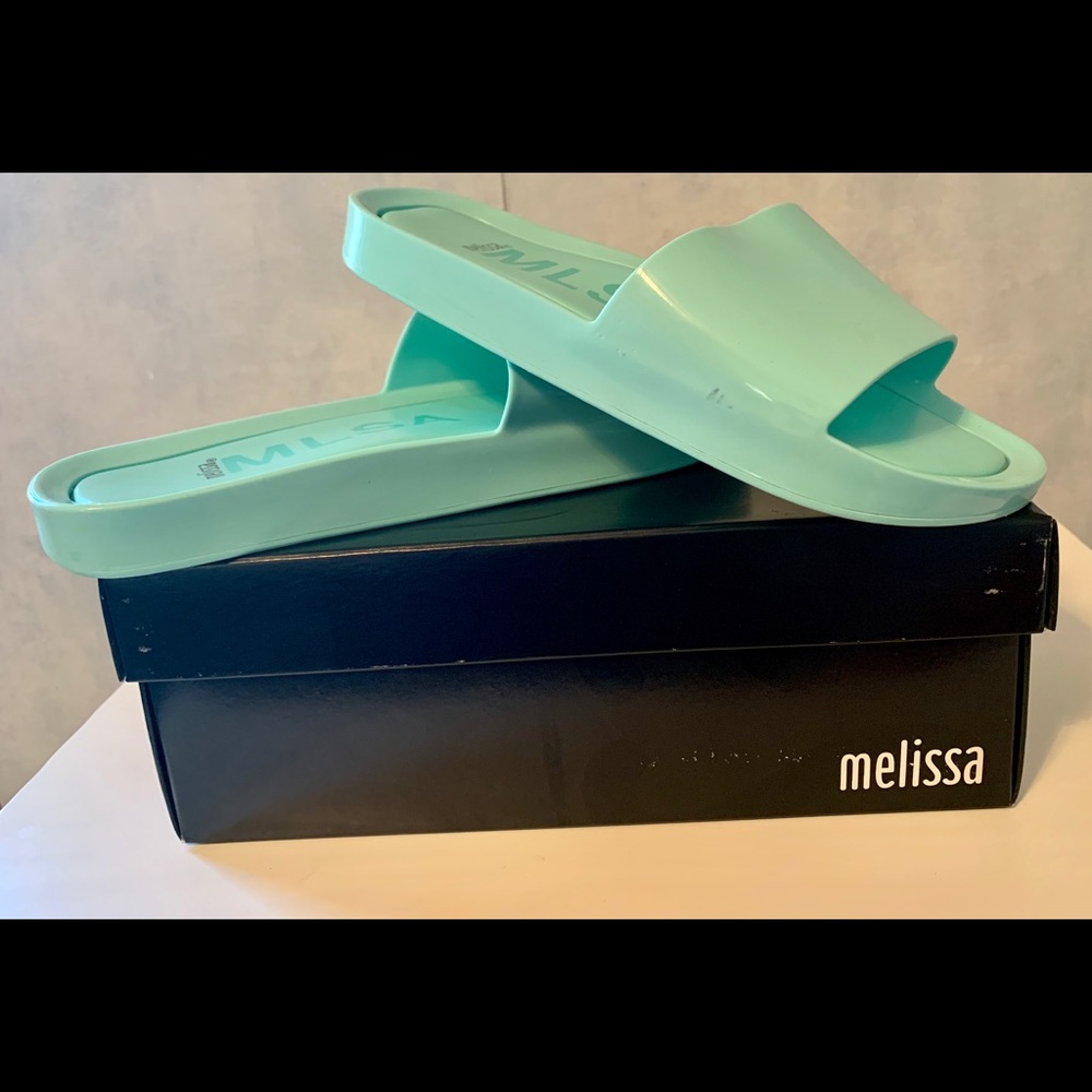 🏝 Melissa Mint Green Beach Slide 🏝